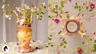 Magnificent handmade Tealight Holder from a Glass Jar ️