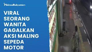 Viral Seorang Wanita gagalkan Aksi Maling Sepeda Motor