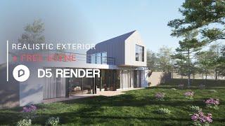 Realistic Exterior Render with D5 Render  Private House 265  Downloadable Project File Included