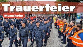 Schweigemarsch und Trauerfeier zum Gedenken an Polizeikommisar Rouven Laur