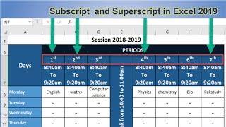 How to apply SubScript and Superscript in microsoft Excel 2019