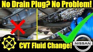 2009 Nissan Altima 2.5L CVT Transmission Fluid Change with NO Drain Plug