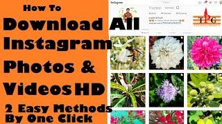 How To Download All Instagram Photos and Videos At Once HD #TechnicalPanditG #TPG