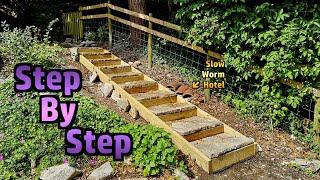 Building a Flight of Garden Steps Now My Upstairs Garden Really Is UP STAIRS