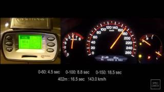 Honda Accord 7 2.4 MT  0-100 0-150 0-200 racelogic acceleration 402m