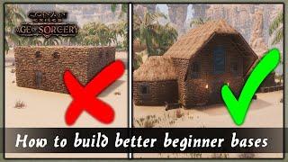 HOW TO BUILD BETTER BEGINNER BASES SPEED BUILD - CONAN EXILES