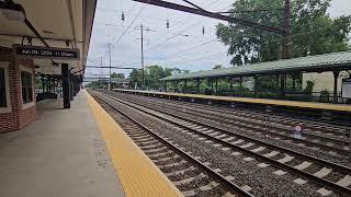 AMTK #638 leads Pennsylvanian #43 through Levittown Station 632024