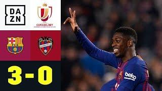 Ousmane Dembele macht Hinspiel vergessen Barcelona - Levante 30 Copa del Rey  DAZN Highlights