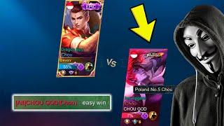 TOP GLOBAL CHOU VS FAKE GPS SUPREME CHOU he destroy me - MLBB