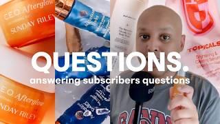 Answering Subscribers BURNING Skincare Questions  Over 35 Anti-Aging Black Skin #skincaretips