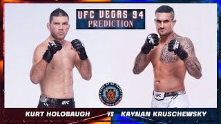 Kurt Holobaugh vs Kaynan Kruschewsky Prediction - UFC VEGAS 94 Predictions  UFC VEGAS 94 BETTING
