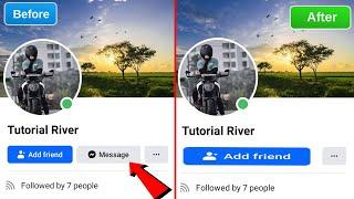 How to Remove message button on Facebook 2024  Hide message button on Facebook Profile