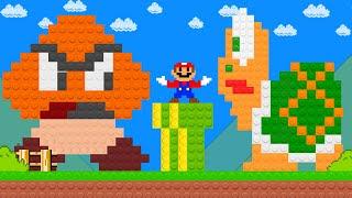 Super Mario Bros. When everything Mario touches turn to LEGO  PixSaga Mario