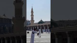 مسجدِ نبوی کے چھت سے روضہ رَسُول کا خوبصورت منظر ️ #madina #makkah #masjidnabawi #islam