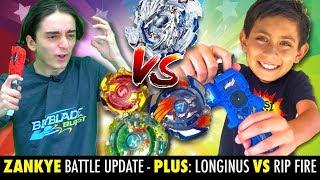 Beyblade Battle Longinus vs Hasbro Rip Fire Zankye vs Blast Zone Kid Battle News