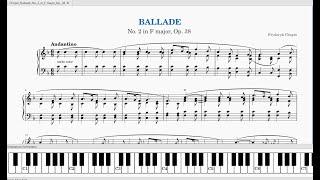 Chopin Ballade No. 2 in F major Op. 38 Harp then Strings then Piano sound