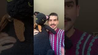 First time doing amigurumi and I went BIGGG #duet #memes #black #cat #amigurumi #crochet #beginner