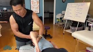 Thai Massage Instruction Adductor Glutes and Back Stretches