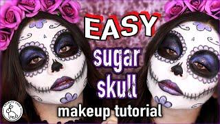 EASY Sugar Skull  Dia De Los Muertos Tutorial DIY for Halloween or November