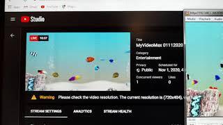 Live Streaming to YouTube and IP to IP with VideoMax Broadcaster Streamed at just 700kbps Only 