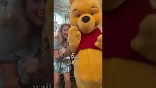 Winnie the Pooh dodged my hug  #shorts #disney #disneyworld