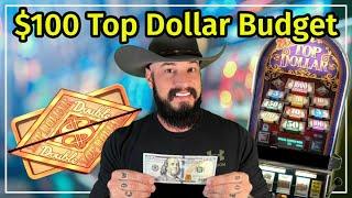 Classic Double Top Dollar Slot  Live Play $100 Starting budget 