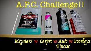 Meguiars APC Carpro Multi-X Auto Finesse Verso Poorboys APC Review & Comparisons