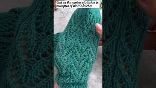 Ажурный Узор спицами Knitting pattern #knitting