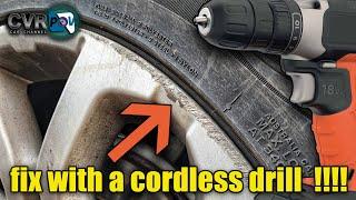 How to remove curb rash on any wheel rim with a cordless drill