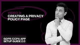 GDPRCCPA app Setup Guide 2.0  3. How to set up a Privacy Policy page for your store?  Shopify