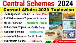 Central Scheme Current Affairs 2024  All Central Govt Scheme 2024  Important Schemes 2024