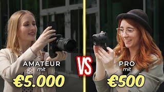 Beginner Fotograf mit 5.000 € Kamera VS Pro Fotograf mit 500 € Kamera