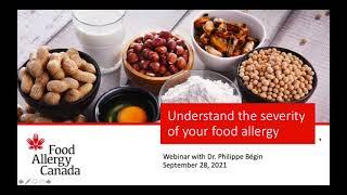 Webinar Understand the severity of your food allergy