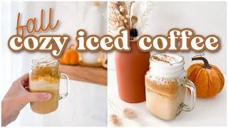 EASY ICED COFFEE RECIPE + sweet cream perfect for Fall