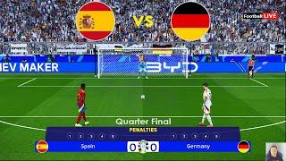 Spain vs Germany - Penalty Shootout  UEFA Euro 2024 - Quarter Final  PES Gameplay