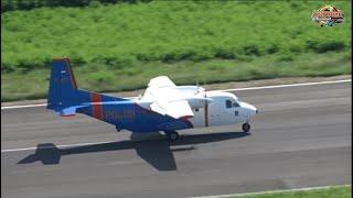 Pesawat Polisi KEREN Kecil Mungil Landing dan Take Off di Bandara Labuhan Bajo