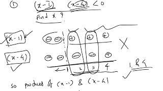 Inequality problem   Solving for x when product of 2 terms is negative and positive