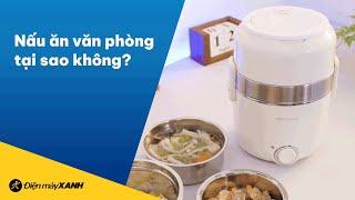 Hộp cơm điện Lock&Lock nấu cơm tại văn phòng tưởng khó lại dễ EJR226IVY • Điện máyXANH