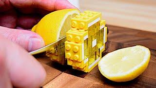 Lego Triple Layer Cheese Cake - Lego In Real Life 8  Stop Motion Cooking & ASMR