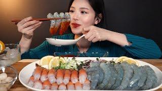 ENG SUBRed-banded Lobster & Raw Shrimp Party Time mukbang ASMR Korean Real Sound Eating