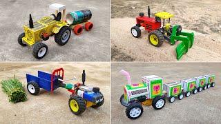 4 Amazing DIY Matchbox Toys  Awesome Ideas from DC Motor  DIY Matchbox Tractors