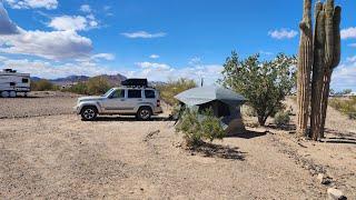 Uncharted journey.Dust storm Quartzsite Arizona.  Laposa South LTVA.