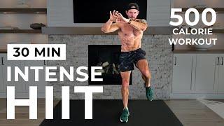 30 Min Intense HIIT Workout For Fat Burn & Cardio No Equipment No Repeats