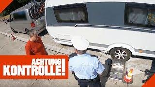 Zu hohe Stützlast Campingwagen mit 110 kg Stützlast  Achtung Kontrolle  Kabel Eins