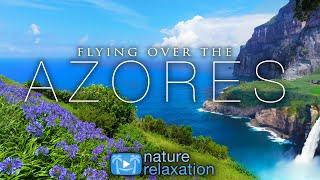 4K 60FPS Flying Over the Azores Islands - 1HR Ambient Aerial Film + Soothing Music & Ocean Sounds