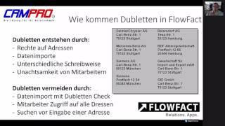 FlowFact Dubletten finden und bearbeiten  CRMPRO