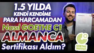 KURSA GİTMEDEN C1 SEVİYE ALMANCA  1.5 Yılda Goethe C1 Sertifikası Almak  Kaynaklar-Kanal Önerileri