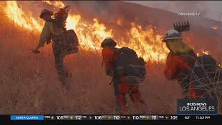 Firefighters continue battle with massive 4600 acre fire in Castaic