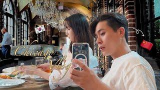 Korean & Chinese couple Chicago VLOG   Long Distance Relationship is over First date after all