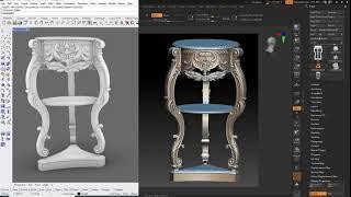 Rhino to Zbrush _ornamental table modeling tutorial